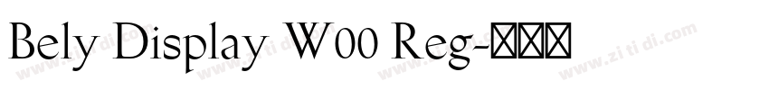 Bely Display W00 Reg字体转换